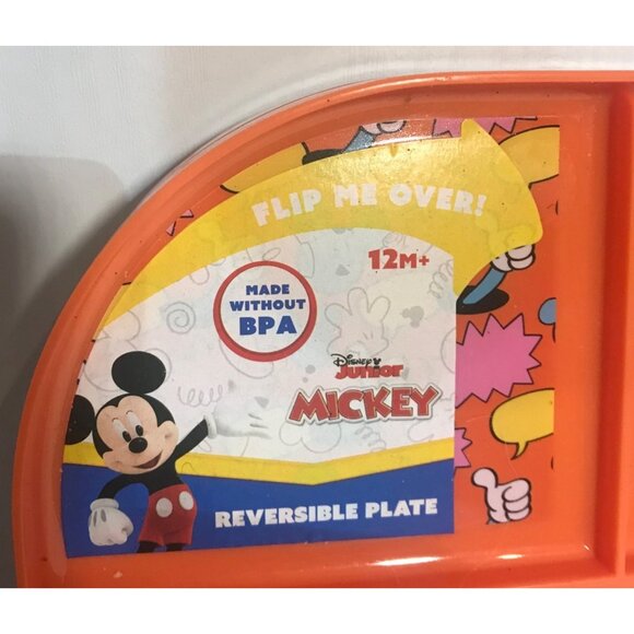 Mickey Mouse Reversible Plate Set - BPA-Free - 12M+ Kids Dining Fun - 2-Pack - Picture 4 of 5